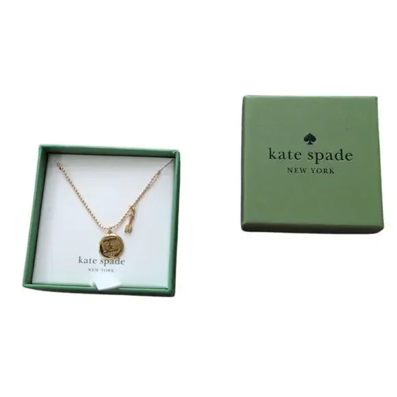 Kate Spade New York “Onward & Upward” Gold Pendant Necklace (NWT) - Picture 1 of 3